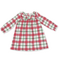 Angel Dear Holiday Plaid - Long Sleeve Gown With Ruffle Collar