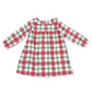 Angel Dear Holiday Plaid - Long Sleeve Gown With Ruffle Collar