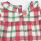 Angel Dear Holiday Plaid - Long Sleeve Gown With Ruffle Collar