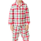 Angel Dear Holiday Plaid - Kids Long Sleeve Coat Style With Pant