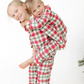 Angel Dear Holiday Plaid - Kids Long Sleeve Coat Style With Pant