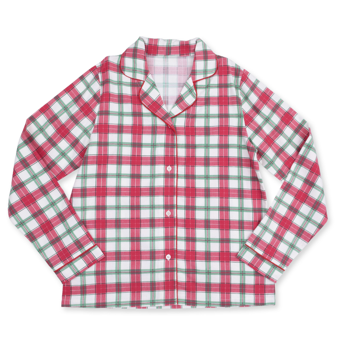 Angel Dear Holiday Plaid - Adult Long Sleeve Coat Style And Pant With Pockets