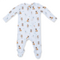 Blue Bestie Dogs- 2 Way Zipper