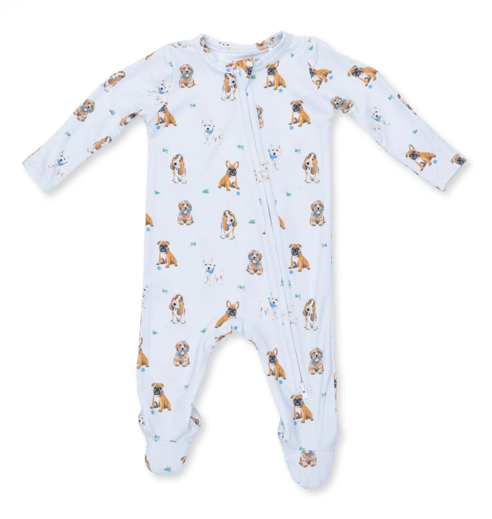 Blue Bestie Dogs- 2 Way Zipper