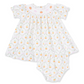 Pretty Pumpkin Trellis- Puff Bishop Dress and Bloomer