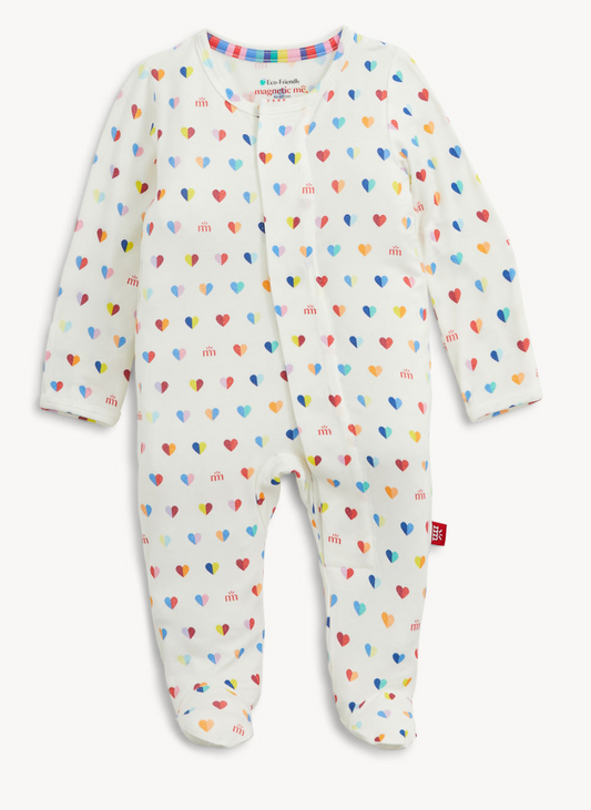 Branded Heart Footie Pajamas