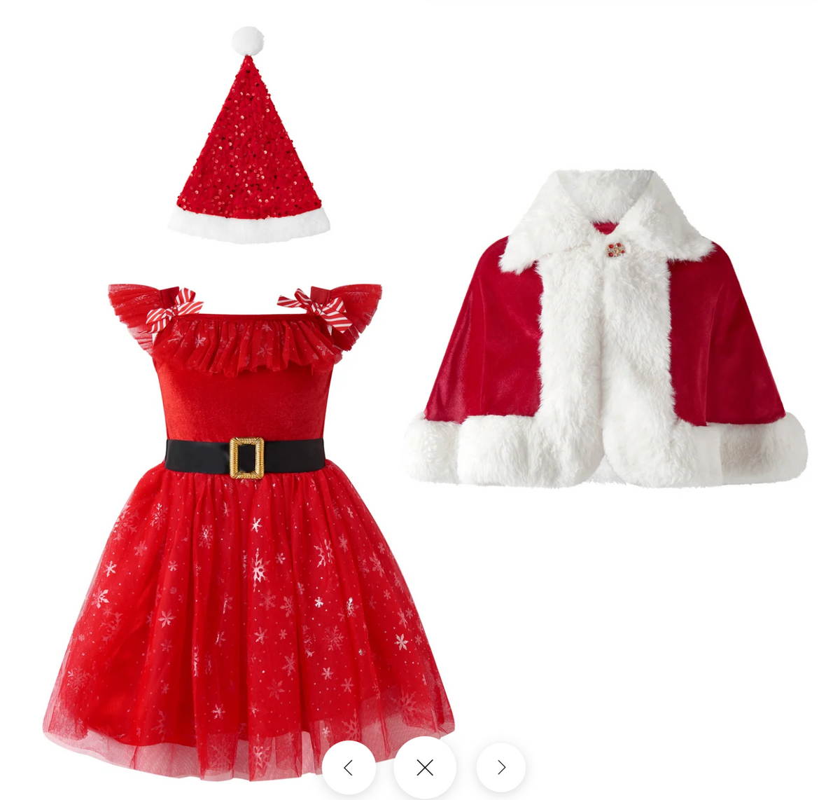 Rachel Riley Santa Dress and Hat Set