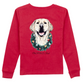 Properly Tied Boys Deck the Paws - Cabernet Long Sleeve