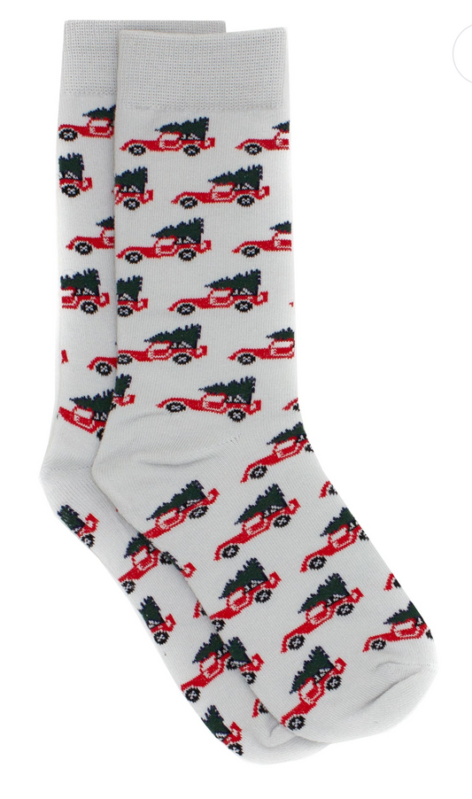 Properly Tied Lucky Duck Socks - Christmas Truck