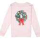 Properly Tied Girls Wreath - rose long sleeve