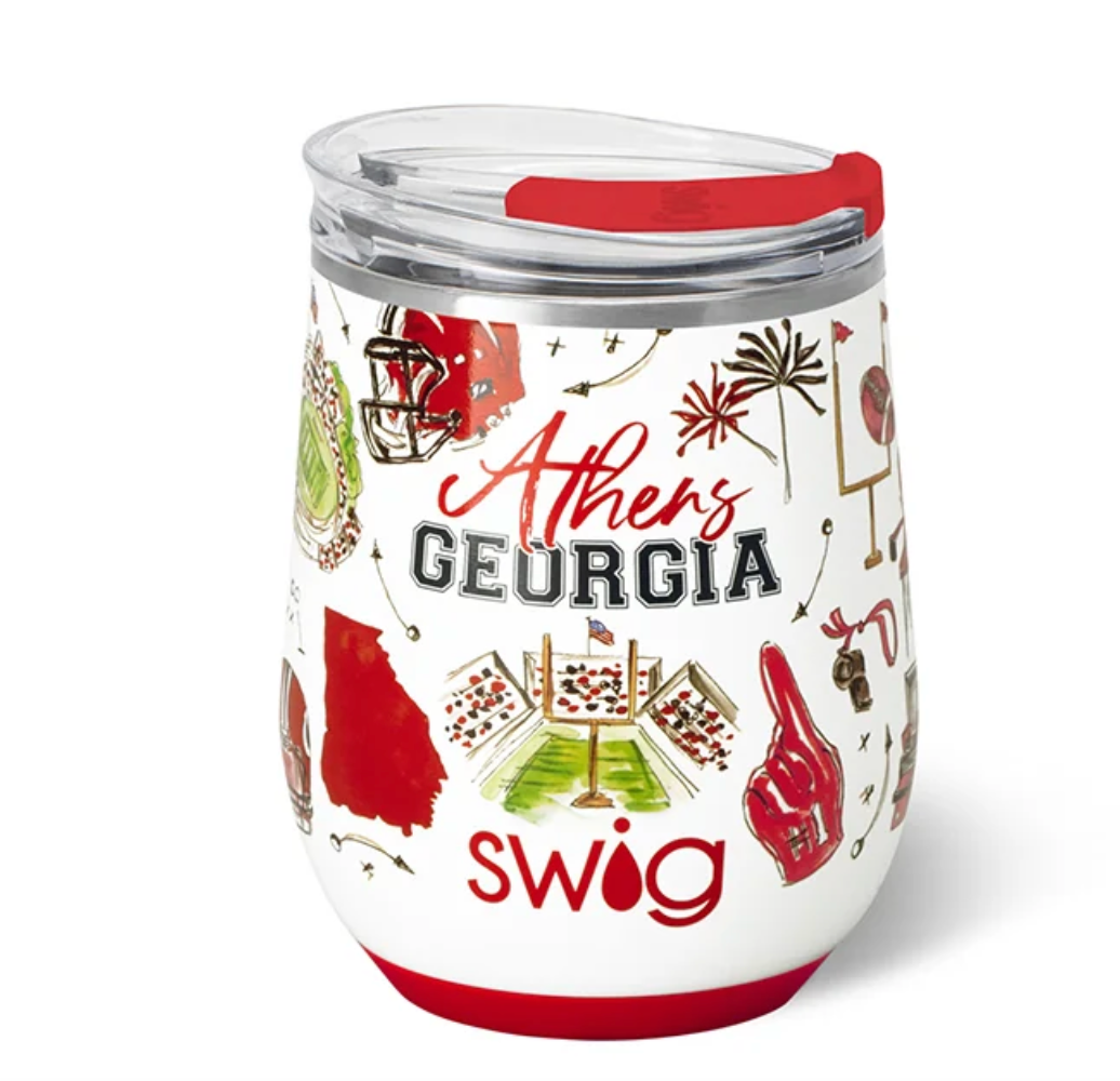 Swig Tailgates in Athens Stemless Wine Cup 12oz