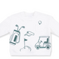 Drop Sleeve Golf Sweatshirt White