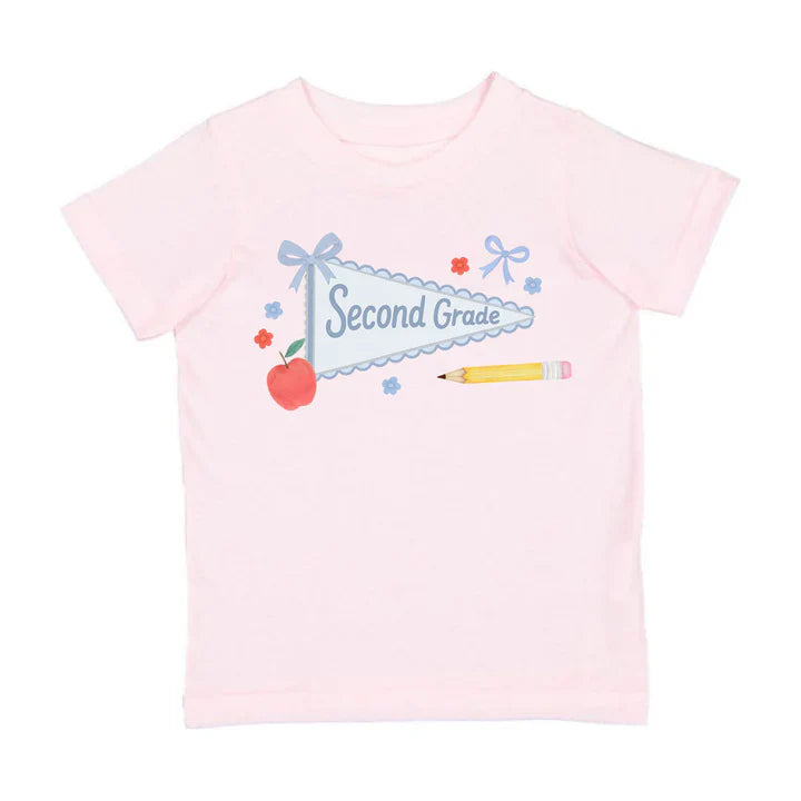 Second Grade Bow Pennant Short Sleeve T-Shirt