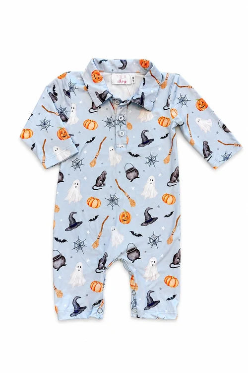 Spooky Season Long Sleeve Polo One Piece