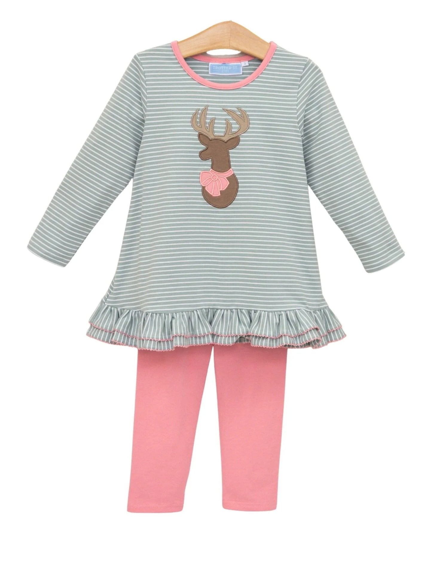 Deer Ruffle Pant Set