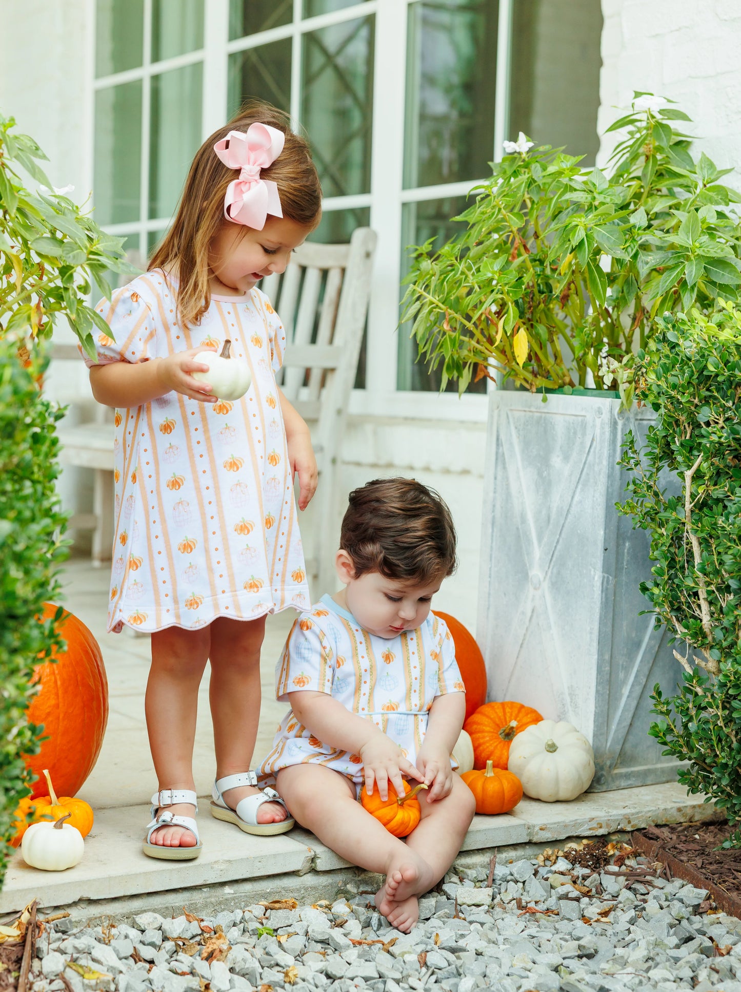 Scalloped Pumpkin Patch Dress