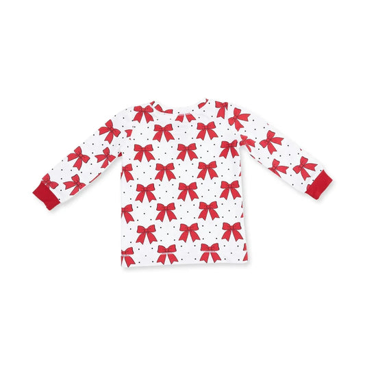 Festive Bows Longe Sleeve Loungeware Set