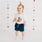 Sweet Wink Patriotic Pup Patch Short Sleeve Romper