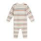 Multicolor Stripe Chunky Sweater Knit Baby Jumpsuit -Organic