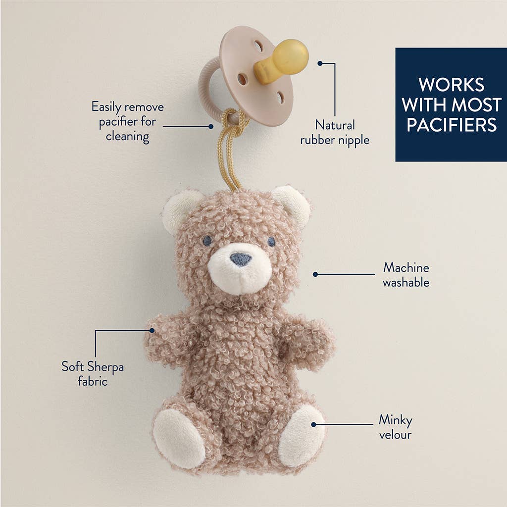 *NEW OPTIONS* Bitzy Pal Natural Rubber Pacifier & Plush