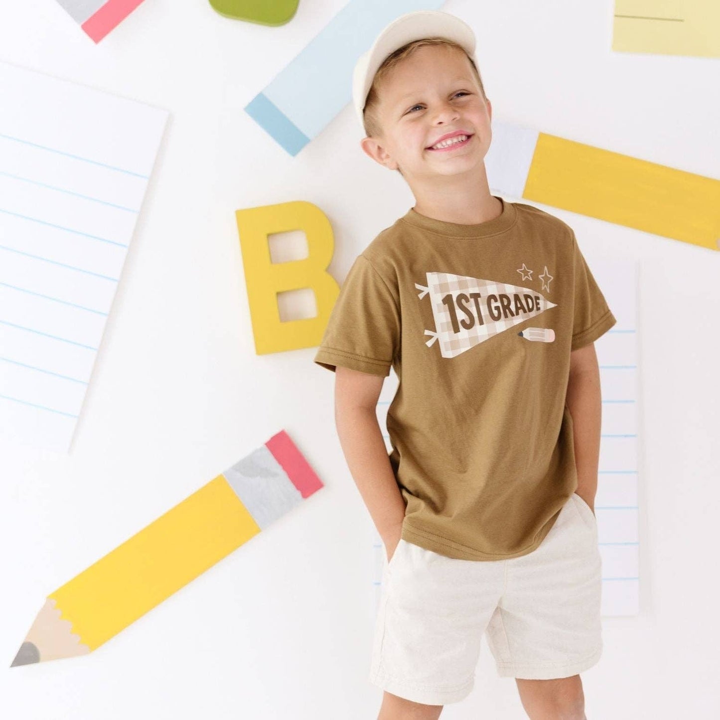 First Grade Pennant Short Sleeve T-Shirt