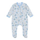 Animal Crackers Zip Footie - Light Blue