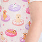 Two Piece Short Pajama Set | Poolside Pups Pink