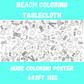 Beach Coloring Tablecloth