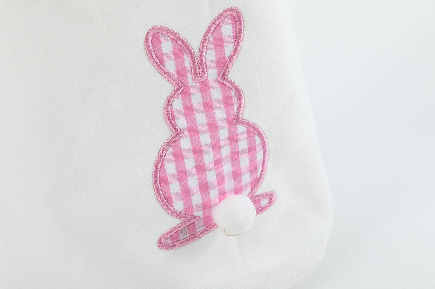Pink Gingham Easter Bunny Basket