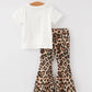 Girls' Heart Leopard Print Set