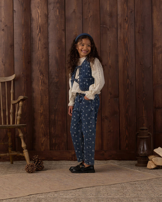 Hearts Ditsy Denim Vest