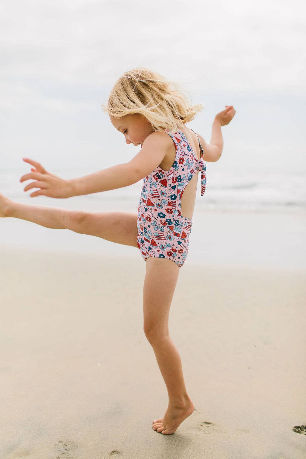 Ollie Jay Lucy Swim in Pink Celebration | girls UPF 50 swim