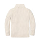 Organic Mock Neck Cable Sweater