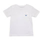 Boys Fishing Pole Flag Graphic Tee -White 