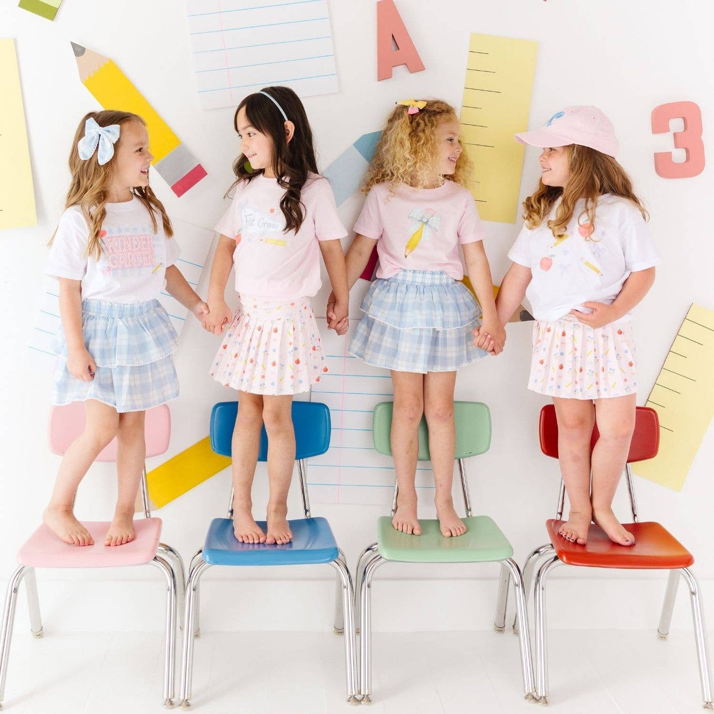 First Grade Bow Pennant Short Sleeve T-Shirt