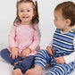Toddler Girls Faux Denim Classic Ruffle Leggings with Signature Rear Ruffles