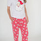 SoftSnooze™ Adult Bamboo Viscose Red Dear Santa Pajama Pants