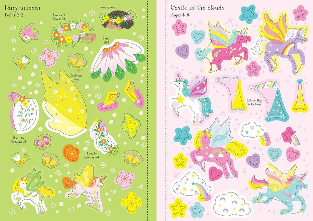 Little Sticker Dolly Dressing Unicorns : Usborne