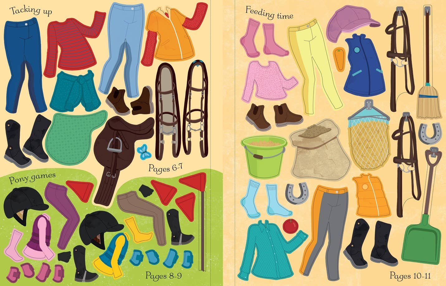 Sticker Dolly Dressing At the Stables: Usborne