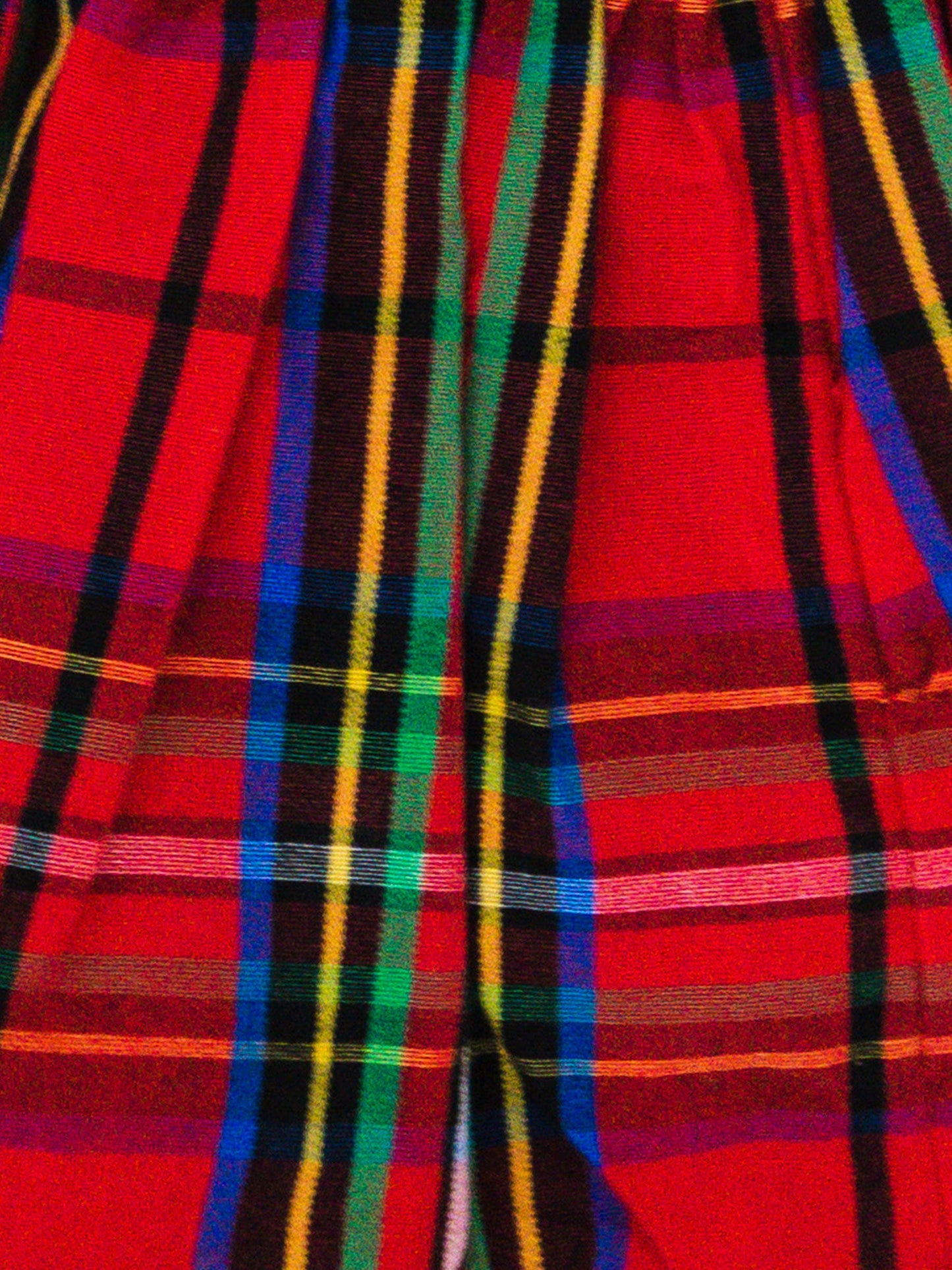 Baby Girls Red Nicholas Plaid Woven Long Sleeve Waterfall Bow Swing Top & Bloomer Set