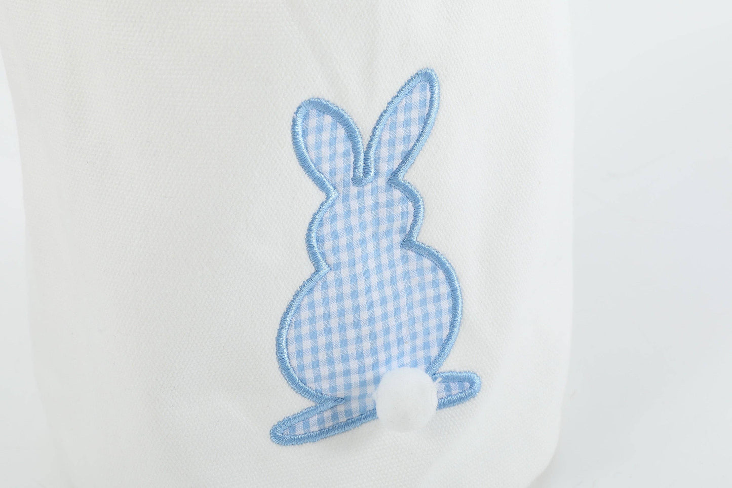 Blue Gingham Easter Bunny Basket