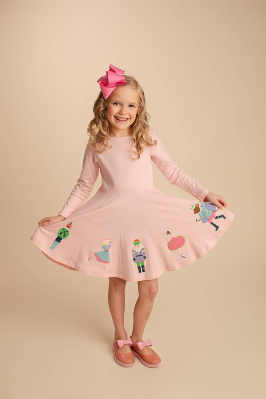 GIRL-Nutcracker Celebration Dress-Rose Shadow