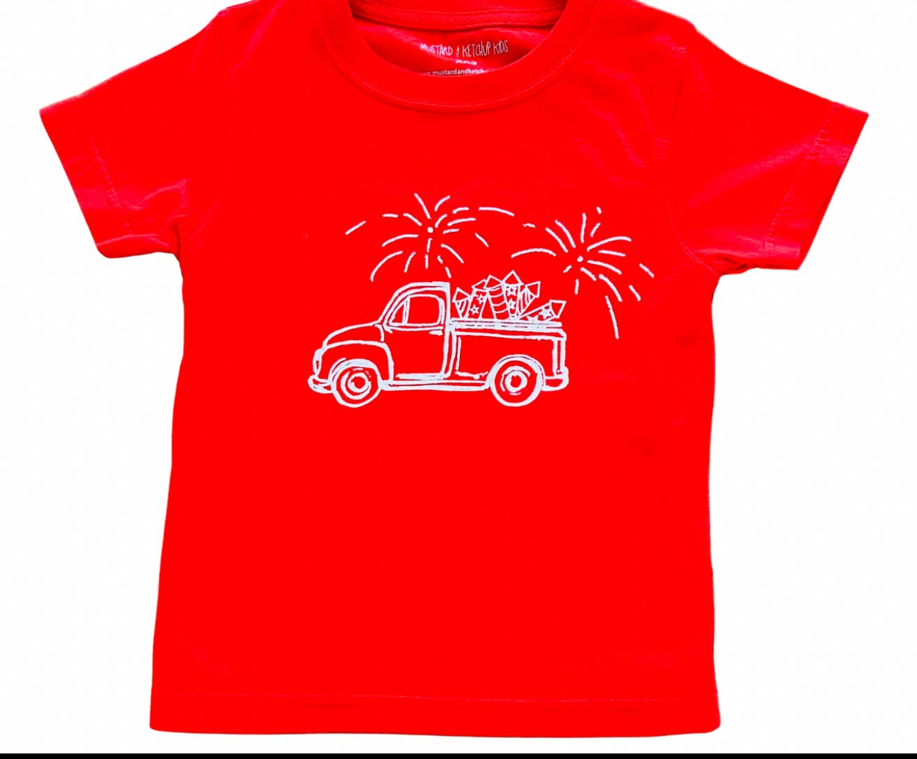 Short-Sleeve Red Patriotic Truck T-Shirt
