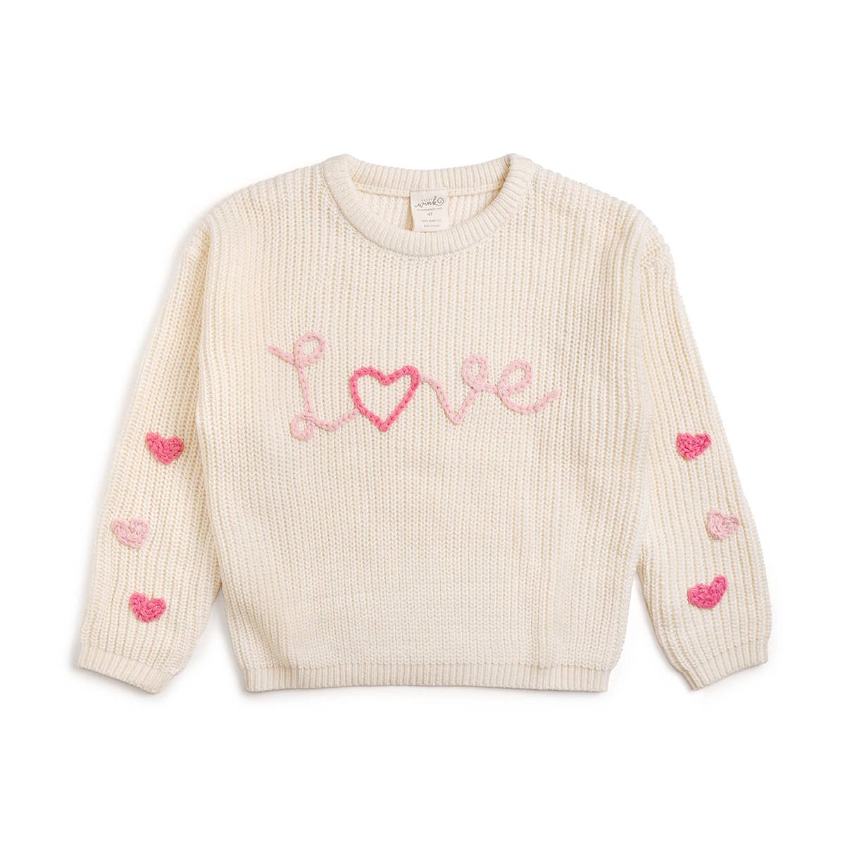 Ditsy Love Valentine's Day Matching Knit Sweater - Kids