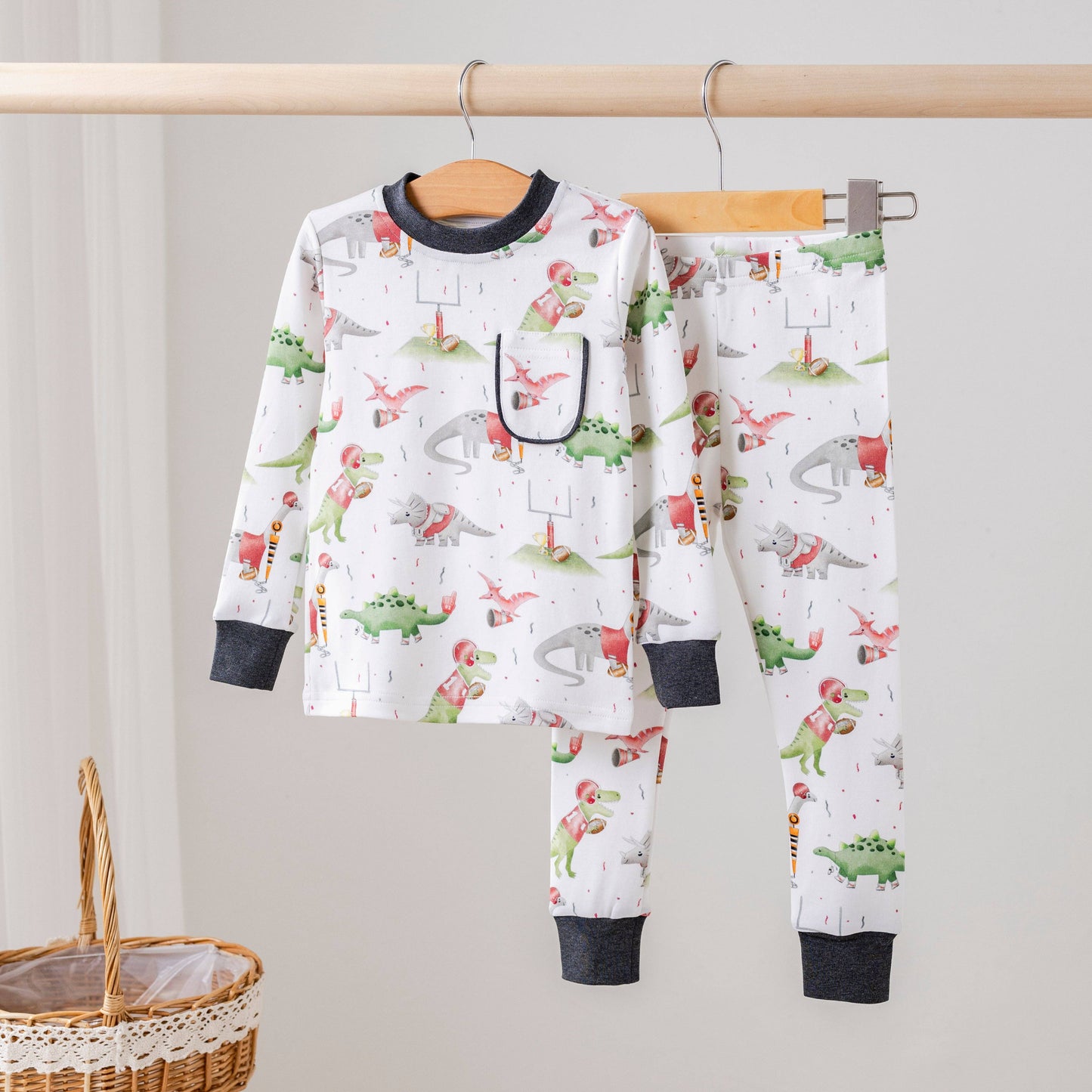 Georgia Dinos All-Stars Organic Cotton Kids Pajamas