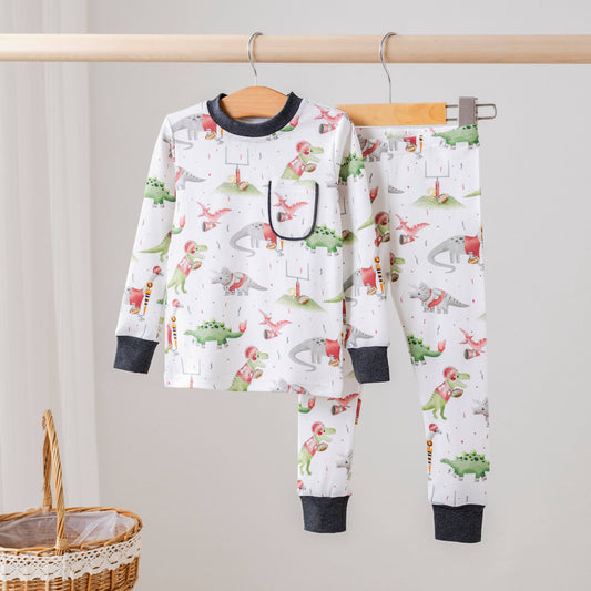 Georgia Dinos All-Stars Organic Cotton Kids Pajamas