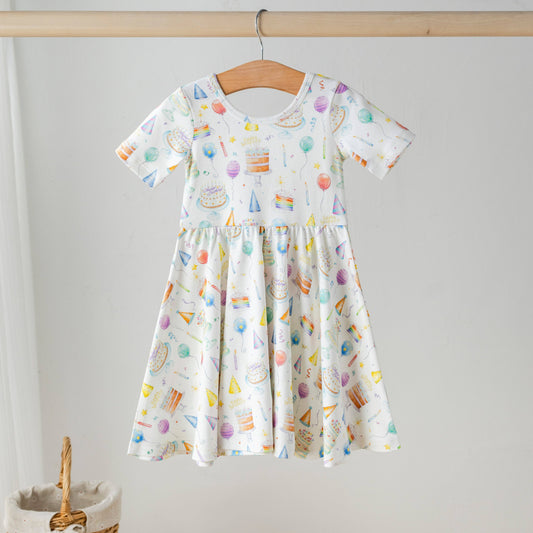 Happy Birthday Organic Cotton Twirl Dress