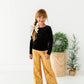 Gold Sequin Stripe | Wide-Leg Pants