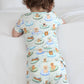 Two Piece Short Pajama Set | Poolside Pups Blue