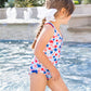 Girls Shimmer Star-Spangled Cross-Back One Piece Swimsuit